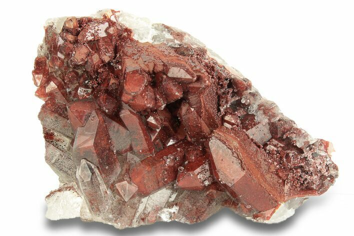 Natural, Red Quartz Crystal Cluster - Morocco #256102